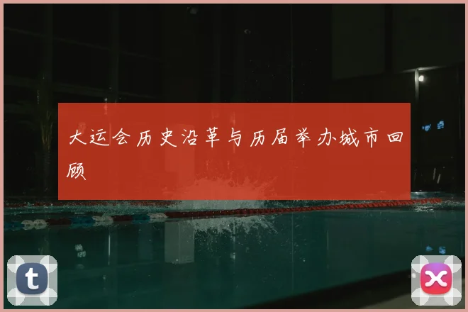 大运会历史沿革与历届举办城市回顾